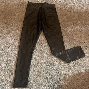 Zara Black Faux Leather Pants